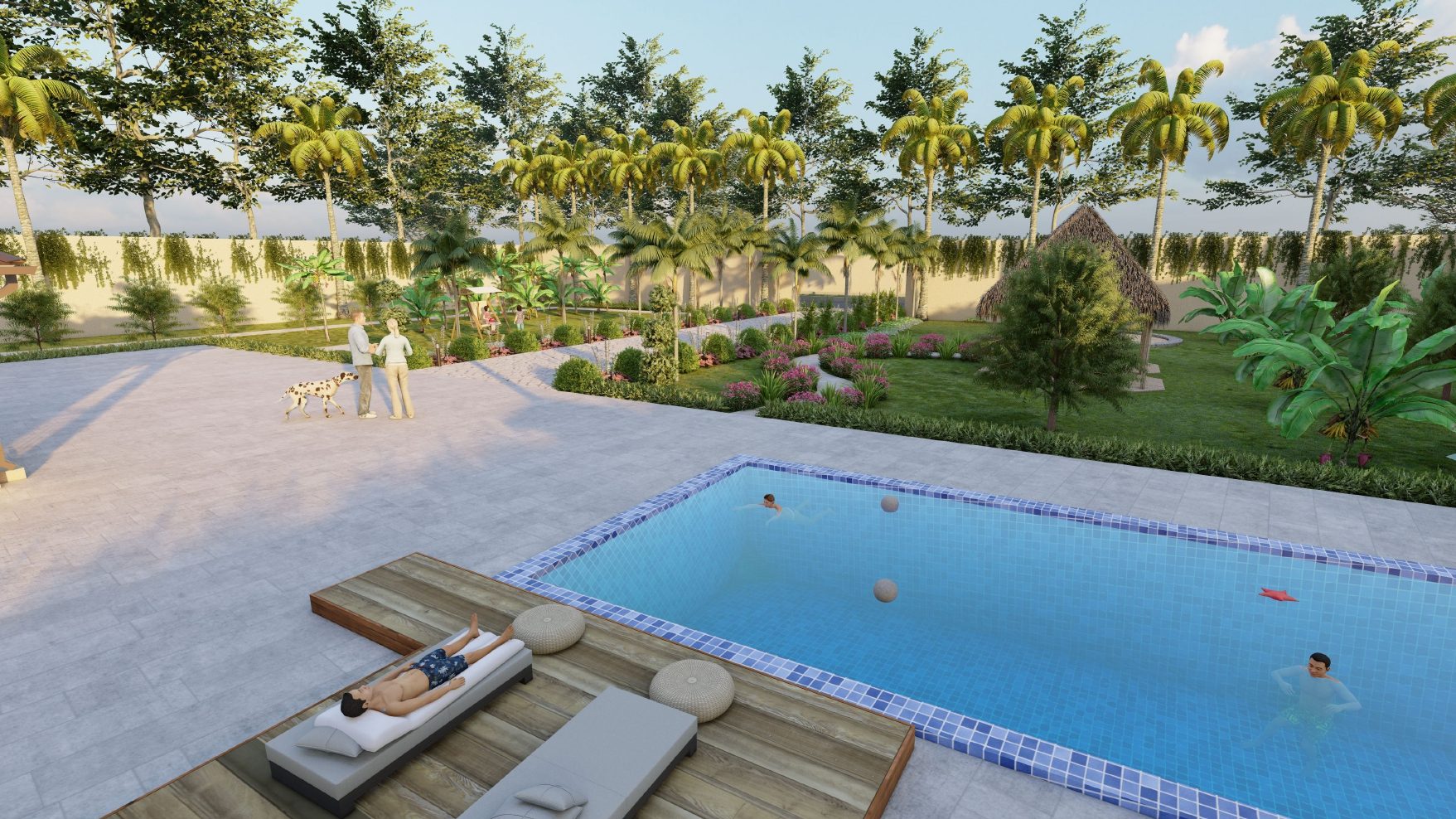 3D Villa Pool